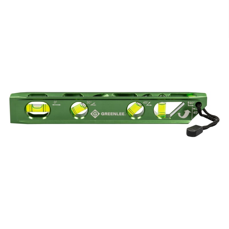 Greenlee L107 Electrician's Magnetic Torpedo Level with Conduit Bending Offset Aid, Green - Image 1